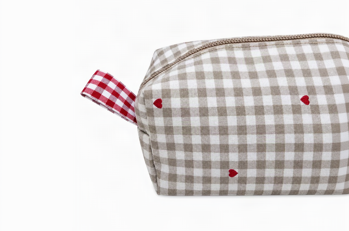 Estuche Artesanal Vichy & Corazones