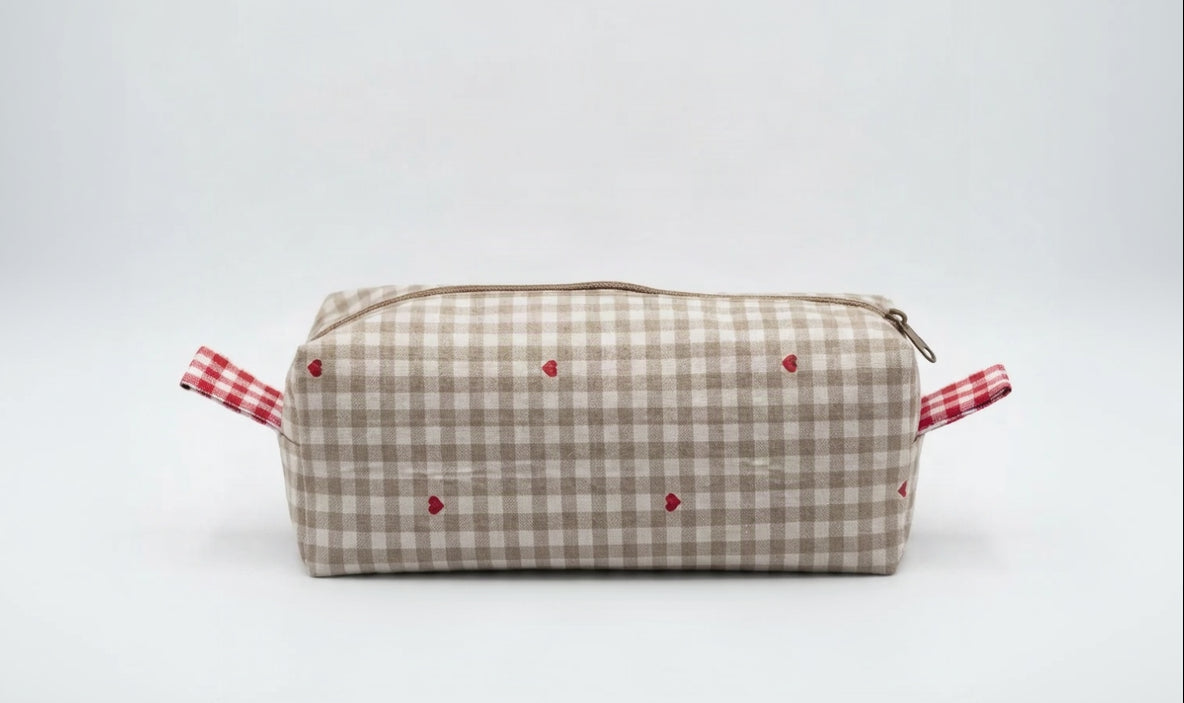 Estuche Artesanal Vichy & Corazones