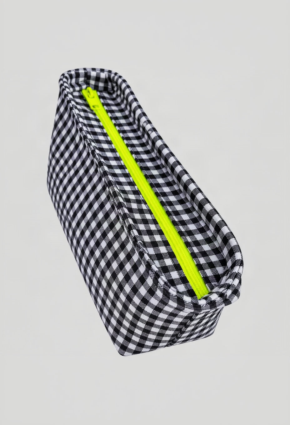 Estuche Vichy Negro con Cremallera Fluor