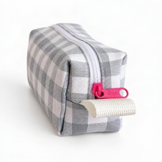 Estuche Rectangular Vichy Gris