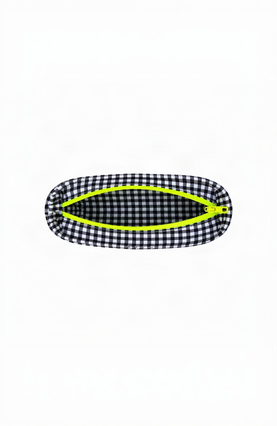 Estuche Vichy Negro con Cremallera Fluor